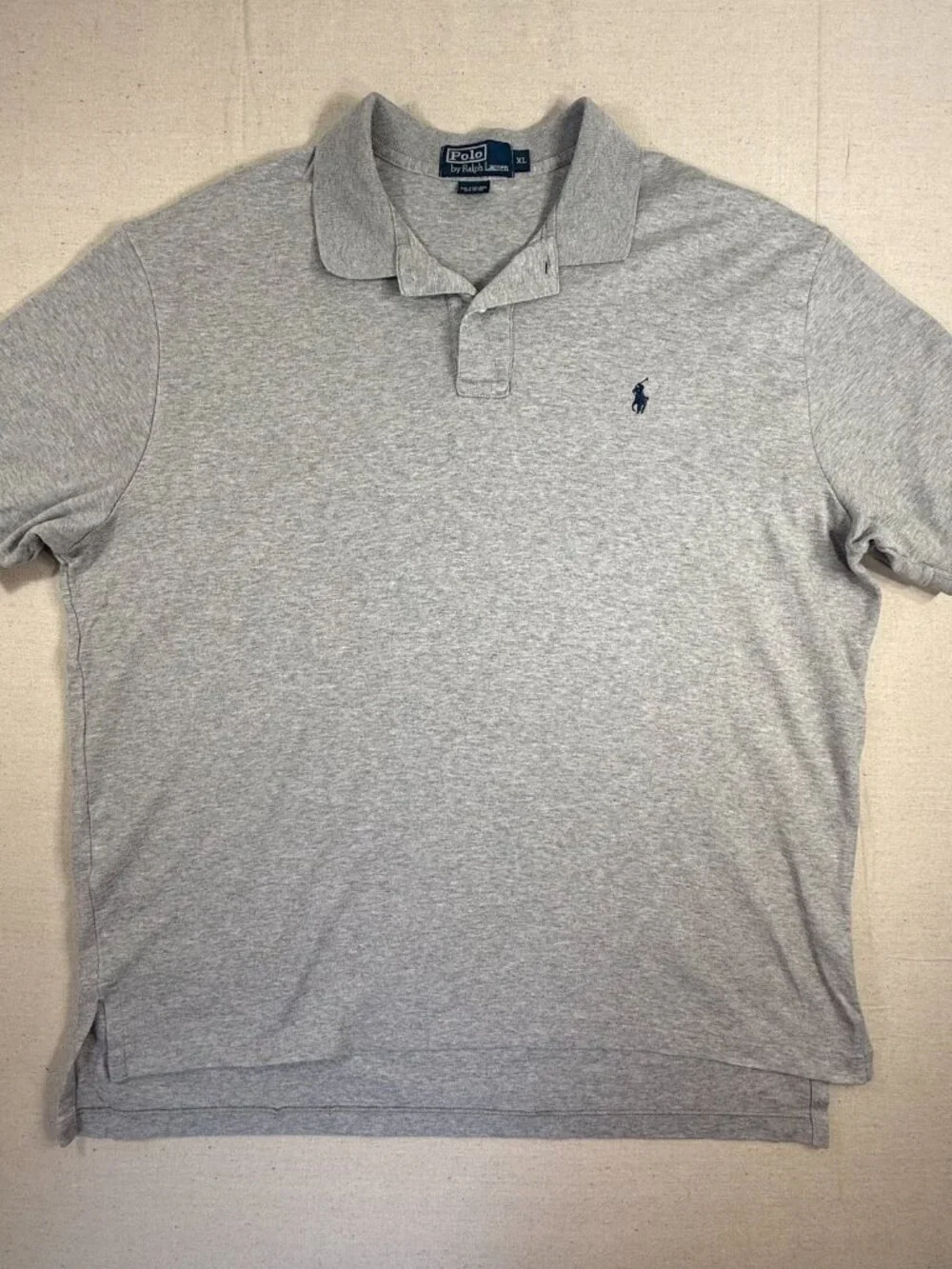 Polo Ralph Lauren Light Gray Polo Shirt Men's XL Short Sleeve Embroidered Logo